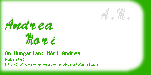 andrea mori business card